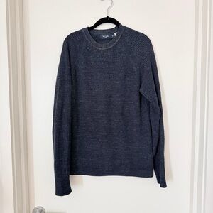 Paul Smith Men's Cotton Navy Ribbed Sweater